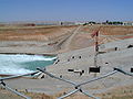 Bassin de dissipation d'un grand barrage en Turquie