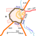 Carte de l'Autoroute A630