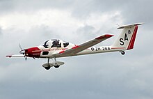 Vigilant T1 motor glider lands at RIAT 2008, England
