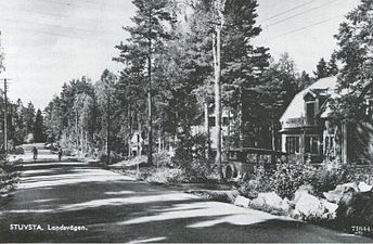 Häradsvägen i Stuvsta, 1930-tal.