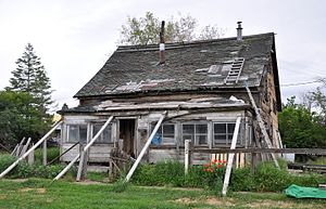 Collapsing house in Hardman