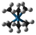 Ball and stick model of hexamethyltungsten