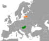 Location map for Hungary and Latvia.