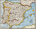 Image 36An 18th-century map of the Iberian Peninsula (from History of Spain)