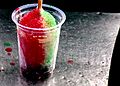 Crushed Ice with flavored syrups in India