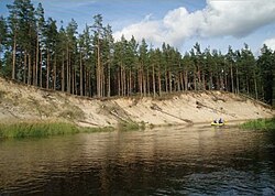 Река Ирбе напротив Микельторниса