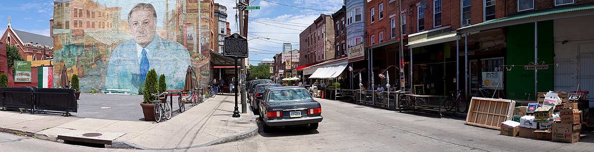 The Italian Market in Philadelphia, Pennsylvania.