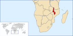 Location of Nyasaland