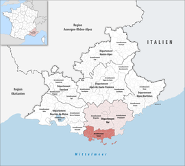 Location within the region Provence-Alpes-Côte d'Azur