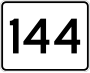 Route 144 marker