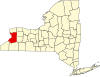 State map highlighting Erie County