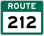 Route 212 marker