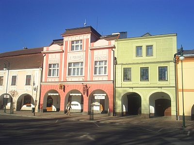 Netolice : place centrale.