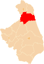 Localização do Condado de Augustów na Podláquia.