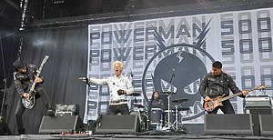 Powerman 5000 performing in 2014