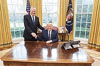 Gantz with United States President Donald Trump in January 2020