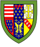 alt = A shield displaying the coat of arms of Queens' College, Cambridge