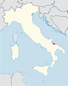 locator map for diocese of Trani