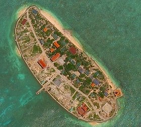 Image satellite de la caye Sand.