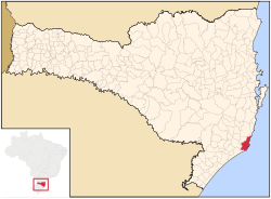 Location in Santa Catarina state
