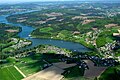 View of the reservoir looking north, foreground: Amecke, background: Langscheid