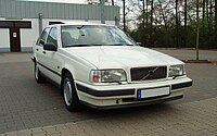 Pre-facelift Volvo 850, notice different front bumper, airdam, and headlights (Europe)