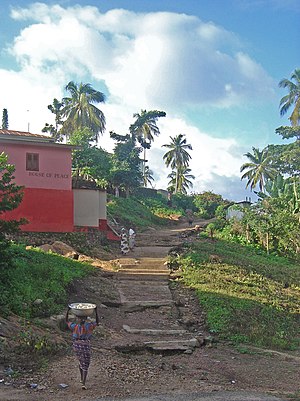 View of the 'cemetery road' in Akpafu-Todzi