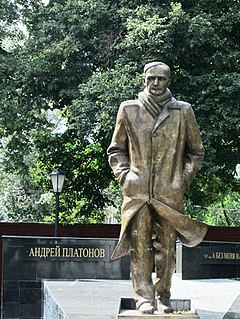 Andrej Platonovs monument i Voronezh, Ryssland