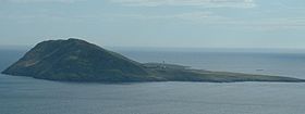 L'île de Bardsey vue de Mynydd Mawr.