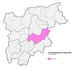 Circondario di Cavalese – Localizzazione