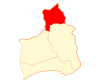 Map of General Lagos commune in Arica and Parinacota Region