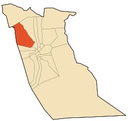 Location of Reguiba commune within El Oued Province