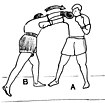 Cross – in counter-punch with a looping