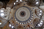 Interior of the mosque dome, flanked by semi-domes