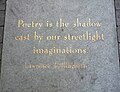 Plaque with a quote from Lawrence Ferlinghetti's poem in Jack Kerouac Alley