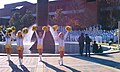 GT Marching Band playing in amphitheater