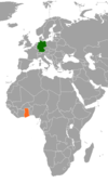 Location map for Germany and Ghana.