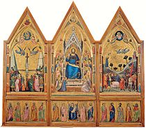 لوحة للرسام Giotto di Bondone Stefaneschi Triptych, 224 x 245 cm