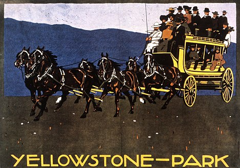 1910 poster from Yellowstone National Park.