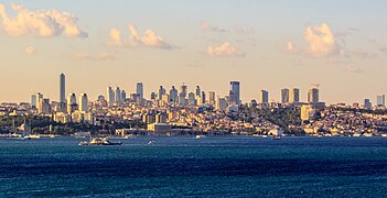 Levent skyline seen from the Bosphorus