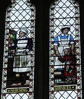 Window depicting Nursing Services