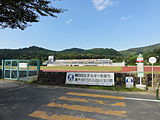 女川運動公園前の代行バス乗り場（2012年9月）