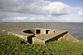 Remnant of an antiaircraft gun position built by the Germans in the Second World War along the coast at Termunten