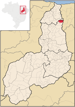 Localização de Domingos Mourão no Piauí