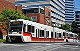 MAX Yellow Line train in downtown Portland