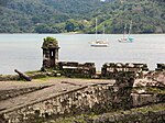 Ruins of a fortress overlooking a bay