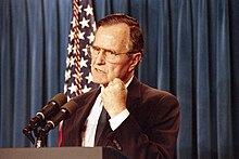 Photographic portrait of George H.W. Bush