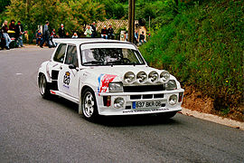 Renault 5 Turbo i Rallyutförande.