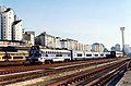 Encontro dun servizo TRD cun Talgo traccionado cunha 354 na estación da Coruña.