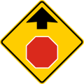 P-3-1a Stop sign ahead (symbol sign)